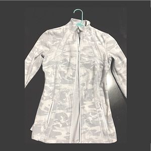 Lululemon white camo zip up